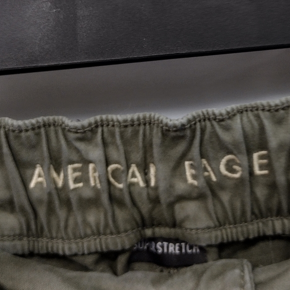 American Eagle Super Stretch Jogger Women's 4 Green High-Waisted Cargo Utility - Picture 9 of 11
